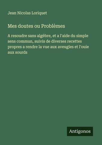 Mes doutes ou Problèmes