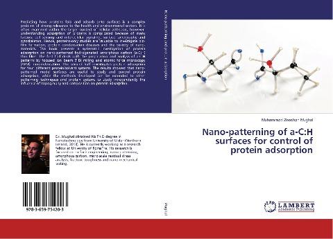 Nano-patterning of a-C:H surfaces for control of protein adsorption