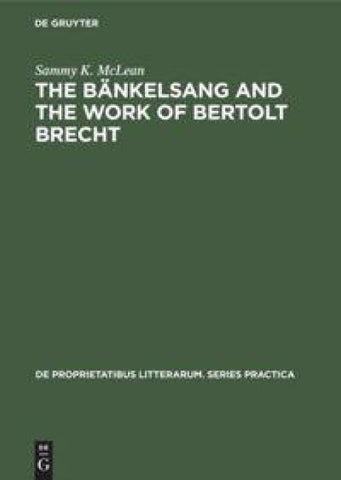 The Bänkelsang and the work of Bertolt Brecht