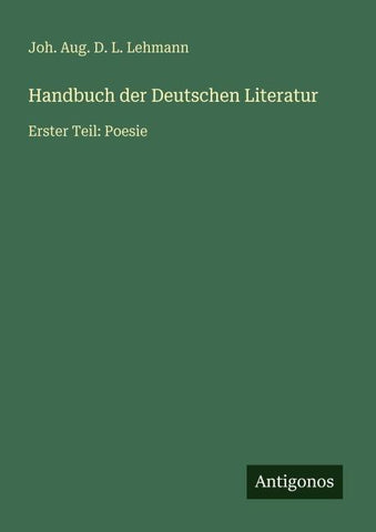 Handbuch der Deutschen Literatur