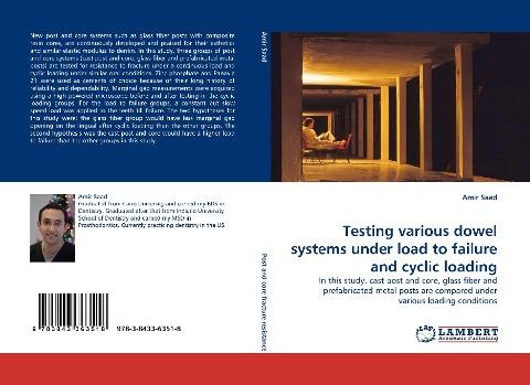 Testing various dowel systems under load to failure and cyclic loading