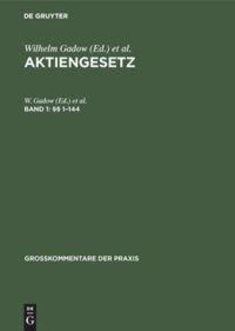 Aktiengesetz / §§ 1–144