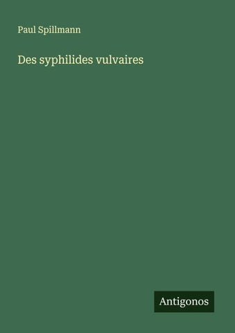 Des syphilides vulvaires