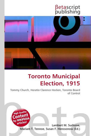 Toronto Municipal Election, 1915