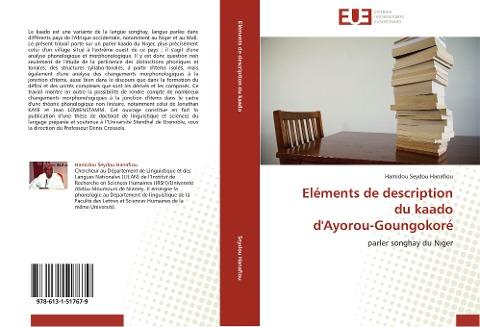 Eléments de description du kaado d'Ayorou-Goungokoré