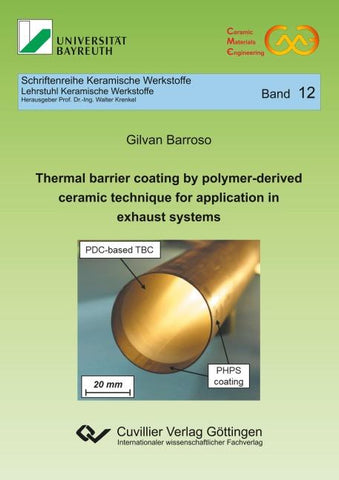 Thermal barrier coating by polymer-derived ceramic technique for application in exhaust systems (Band 12)