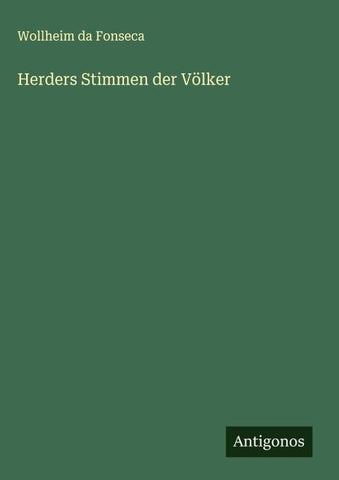 Herders Stimmen der Völker