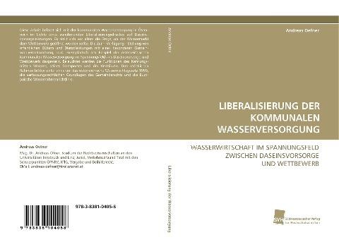 LIBERALISIERUNG DER KOMMUNALEN WASSERVERSORGUNG