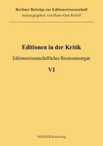 Editionen in der Kritik 6