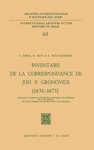 Inventaire de la correspondance de Johannes Fredericus Gronovius (1631-1671)