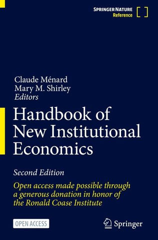 Handbook of New Institutional Economics