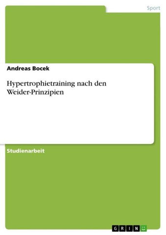 Hypertrophietraining nach den Weider-Prinzipien