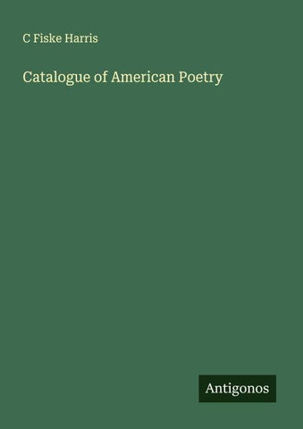 Catalogue of American Poetry