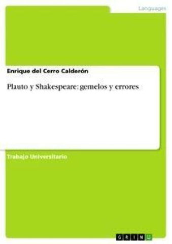 Plauto y Shakespeare: gemelos y errores