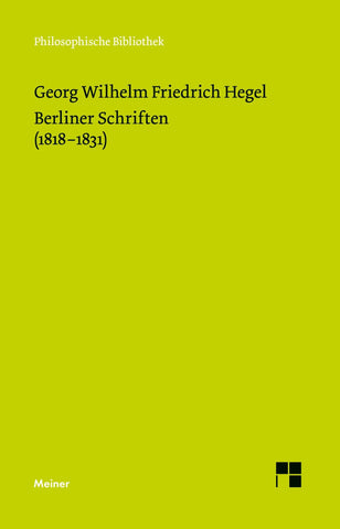 Berliner Schriften (1818–1831)