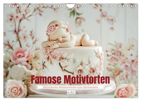 Famose Motivtorten (Wandkalender 2026 DIN A4 quer), CALVENDO Monatskalender