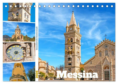 Messina - bezaubernde Küstenstadt (Tischkalender 2026 DIN A5 quer), CALVENDO Monatskalender
