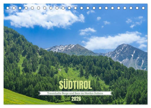 Südtirol - Traumhafte Berge und Seen im Norden Italiens (Tischkalender 2026 DIN A5 quer), CALVENDO Monatskalender
