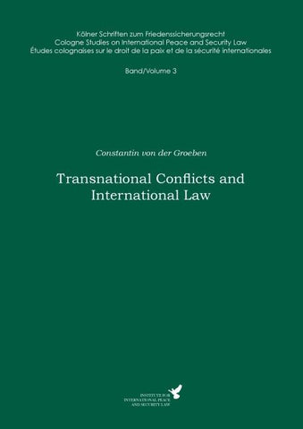 Transnational Conflicts and International Law