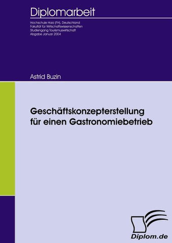 Geschäftskonzepterstellung für einen Gastronomiebetrieb