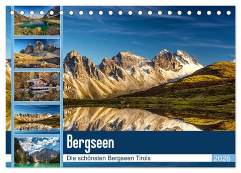 Tiroler Bergseen (Tischkalender 2026 DIN A5 quer), CALVENDO Monatskalender