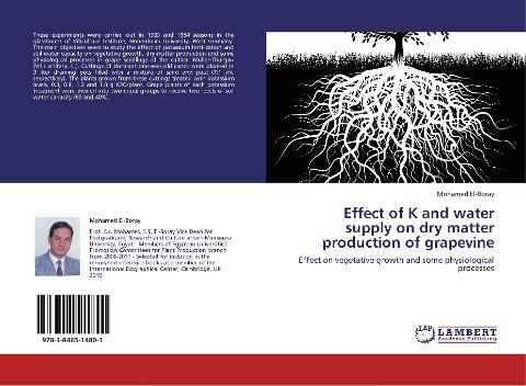 Effect of K and water supply on dry matter production of grapevine