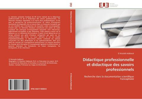 Didactique professionnelle et didactique des savoirs professionnels