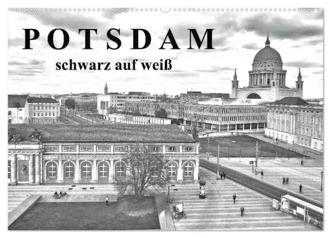 Potsdam schwarz auf weiß (Wandkalender 2026 DIN A2 quer), CALVENDO Monatskalender