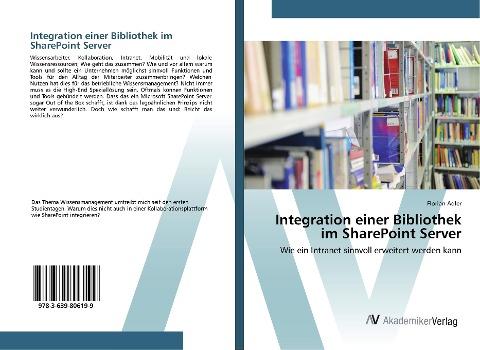 Integration einer Bibliothek im SharePoint Server