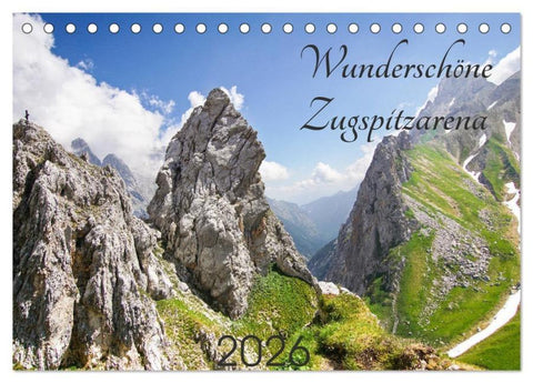 Wunderschöne Zugspitzarena (Tischkalender 2026 DIN A5 quer), CALVENDO Monatskalender