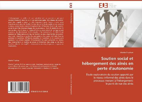 Soutien social et hébergement des aînés en perte d'autonomie