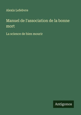 Manuel de l'association de la bonne mort