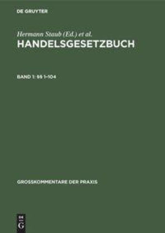 Handelsgesetzbuch / §§ 1–104