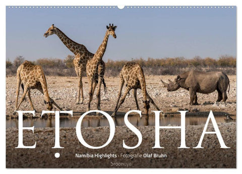 ETOSHA – Namibia Highlights (Wandkalender 2026 DIN A2 quer), CALVENDO Monatskalender