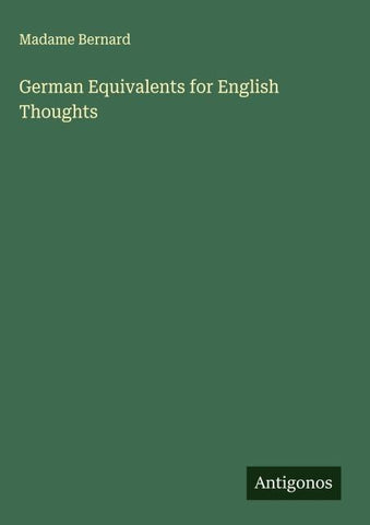 German Equivalents for English Thoughts