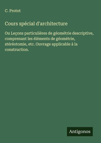 Cours spécial d'architecture