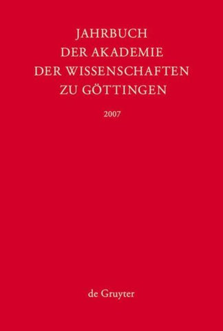 Jahrbuch der Göttinger Akademie der Wissenschaften / 2007