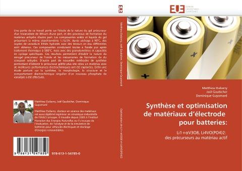 Synthèse et optimisation de matériaux d'électrode pour batteries: