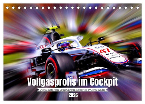 Vollgasprofis im Cockpit (Tischkalender 2026 DIN A5 quer), CALVENDO Monatskalender