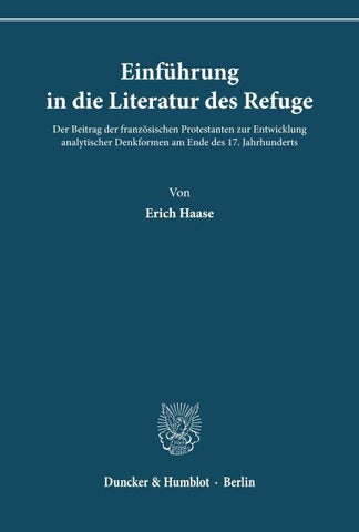Einführung in die Literatur des Refuge.