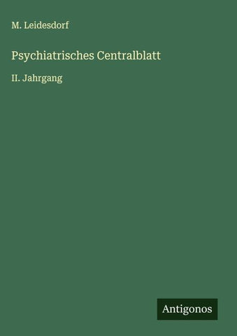 Psychiatrisches Centralblatt
