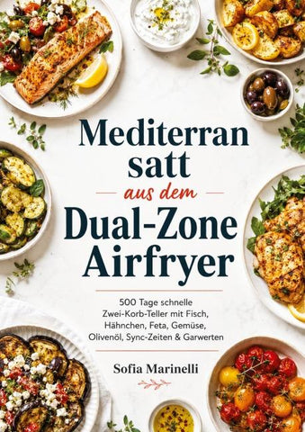 Mediterran satt aus dem Dual-Zone Airfryer