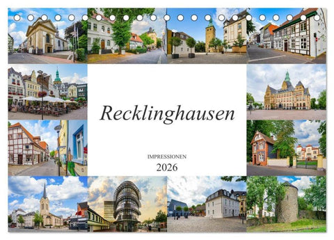 Recklinghausen Impressionen (Tischkalender 2026 DIN A5 quer), CALVENDO Monatskalender