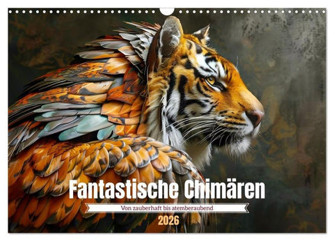 Fantastische Chimären - von zauberhaft bis atemberaubend (Wandkalender 2026 DIN A3 quer), CALVENDO Monatskalender