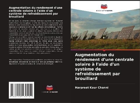Augmentation du rendement d'une centrale solaire à l'aide d'un système de refroidissement par brouillard
