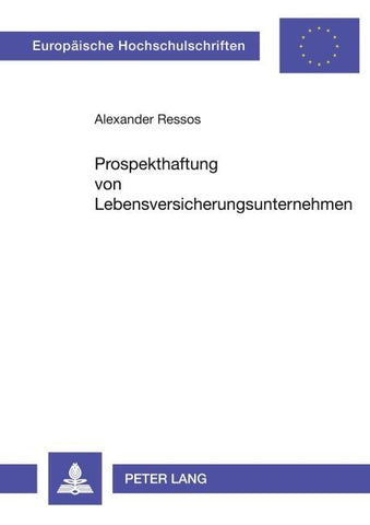 Prospekthaftung von Lebensversicherungsunternehmen