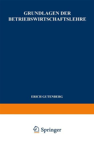 Grundlagen der Betriebswirtschaftslehre