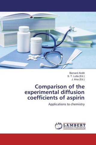 Comparison of the experimental diffusion coefficients of aspirin