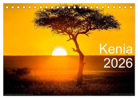 Kenia 2026 (Tischkalender 2026 DIN A5 quer), CALVENDO Monatskalender