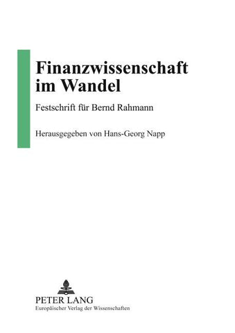 Finanzwissenschaft im Wandel